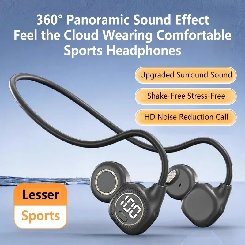 Anc Wireless Over Ear Headphones - Bone Conduction Bluetooth Earbuds Non-In-Ear Digital