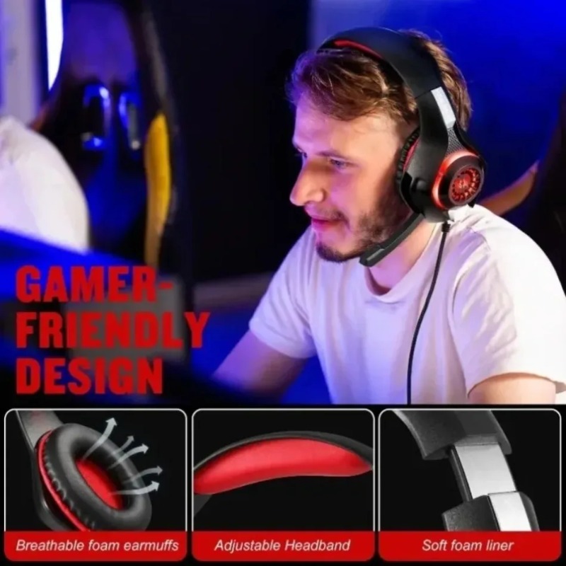 Wired Gaming Headset Over Ear  - đánh giá và giá Gaming Headset With Mic Rgb