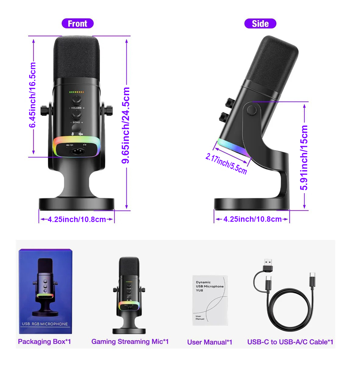 USB/XLR Dynamic Microphone for - đánh giá và giá Gaming Headset With Mic Rgb