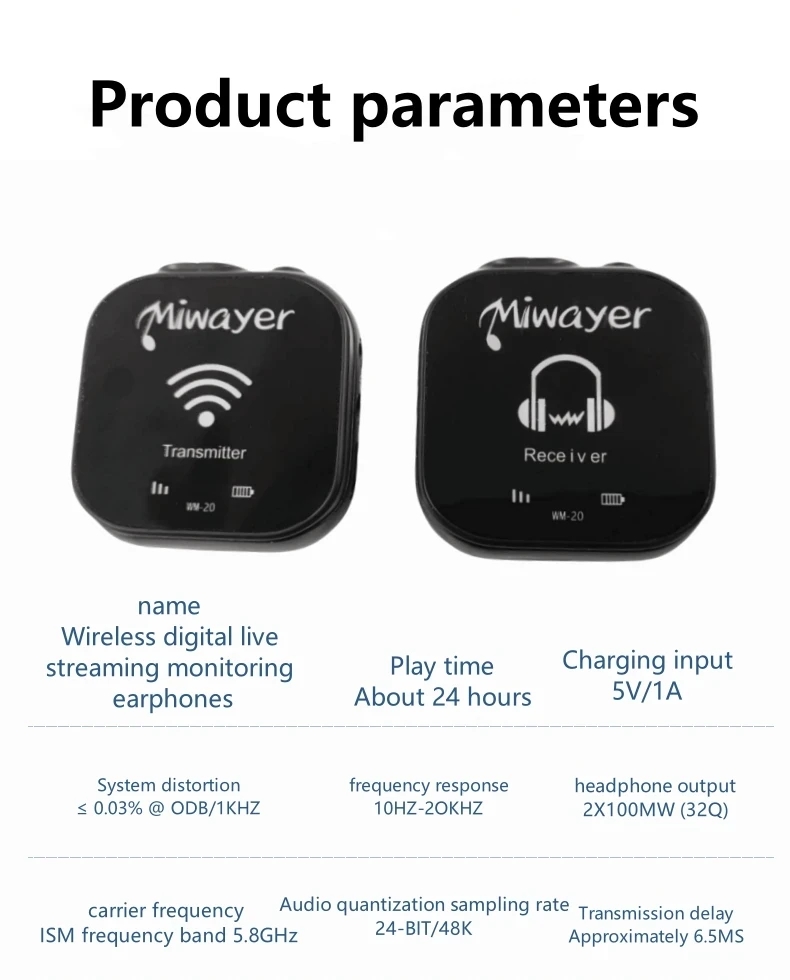Miwayer WM-20 5.8G Wireless In - đánh giá và giá In Ear Monitors For Singers