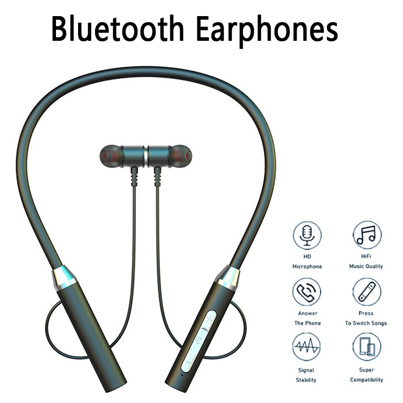 9D Wireless Bluetooth Earphone - đánh giá và giá Magnetic Neckband Sports Earphones
