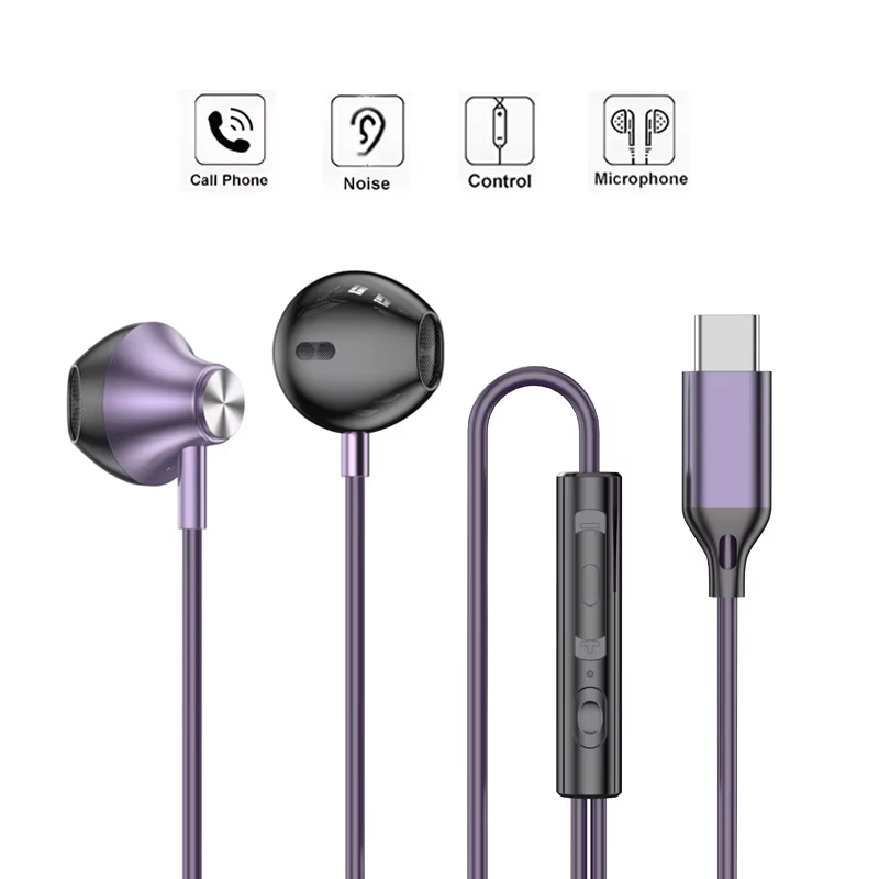 In-Ear Wired Headphone HiFi Mu - đánh giá và giá Type C Wired Earphones With Mic