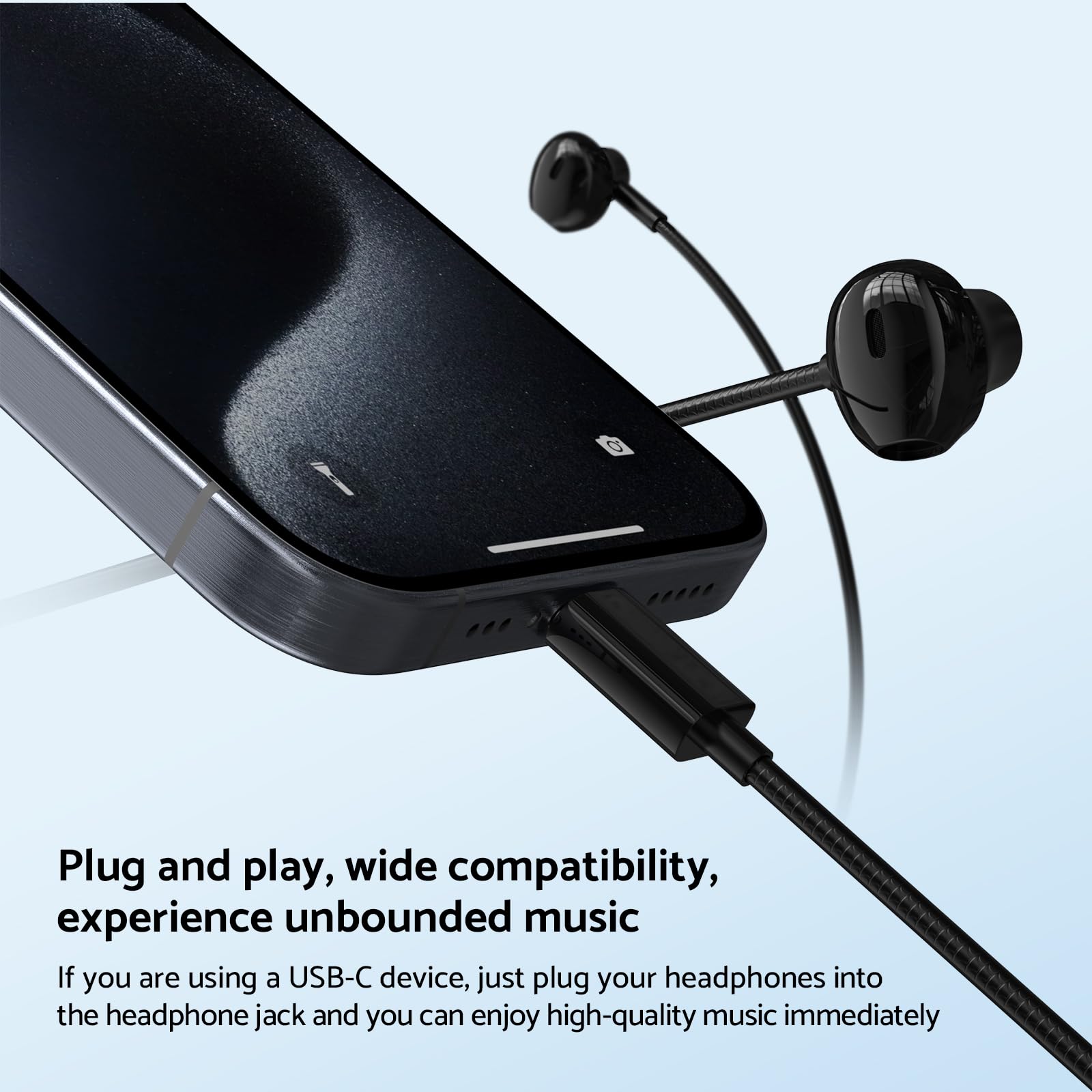 In-Ear Wired Headphone HiFi Mu - đánh giá và giá Type C Wired Earphones With Mic