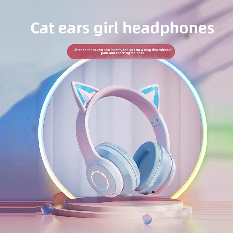 New Best Selling RGB Head-moun - đánh giá và giá Cat Ear Bluetooth Headset Led