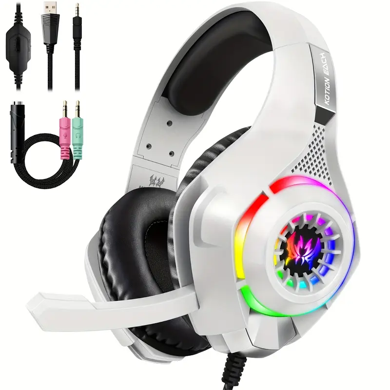 Gaming Headset for PC, PS4, PS - đánh giá và giá Gaming Headset With Mic Rgb