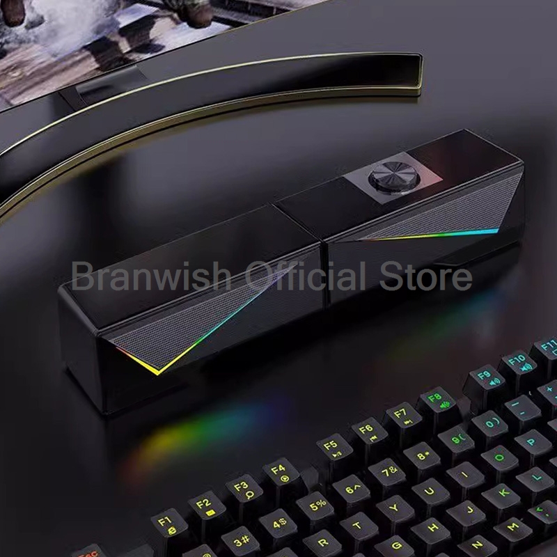 RGB Gaming Soundbar With Detac - đánh giá và giá Rgb Computer Soundbar For Pc