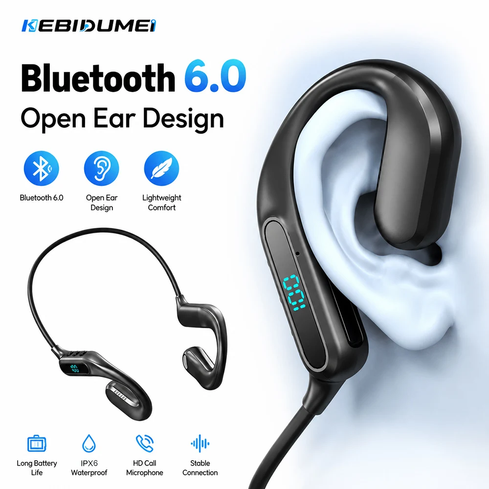 KEBIDUMEI Bluetooth 6.0 Air Co - đánh giá và giá Open Ear Air Conduction Headphones