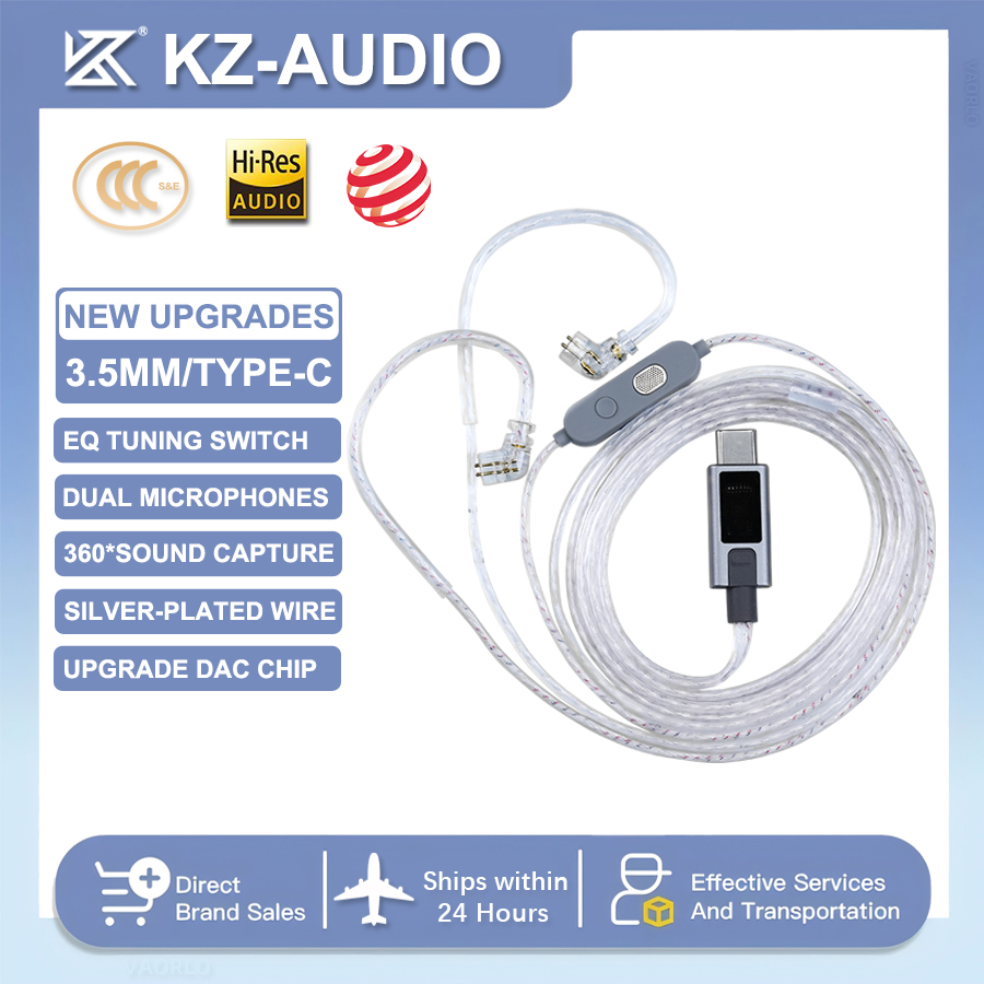NEW KZ M2 Dual Microphone silv - đánh giá và giá Type C Wired Earphones With Mic