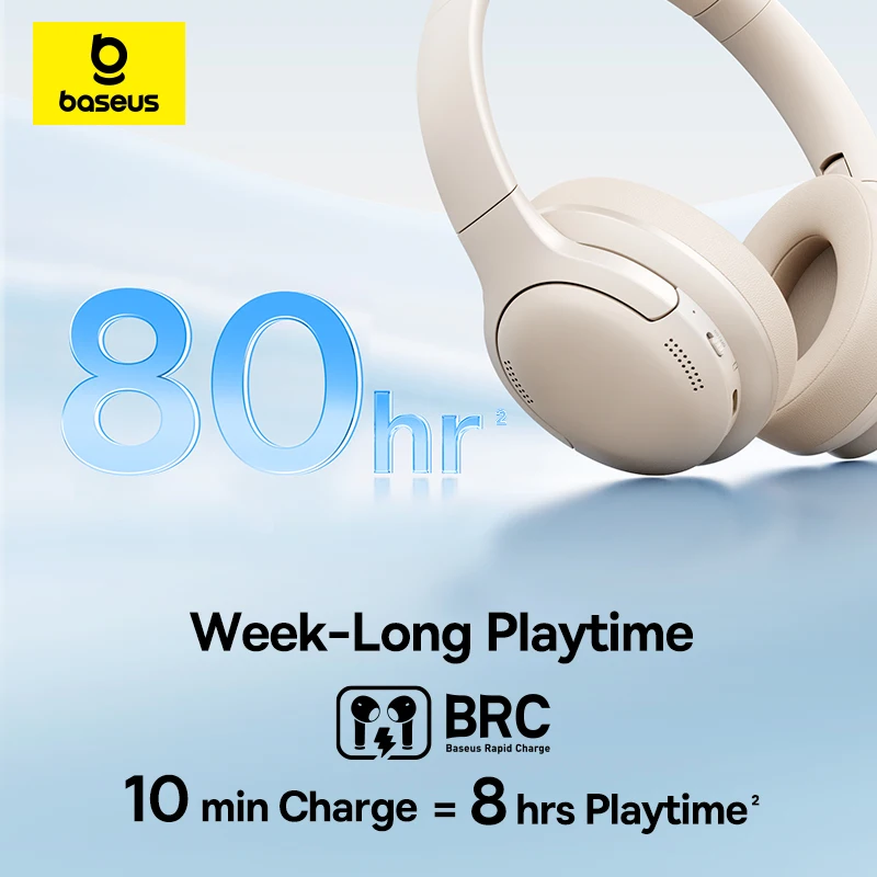 Baseus Wireless Headphones Blu - đánh giá và giá Anc Wireless Over Ear Headphones
